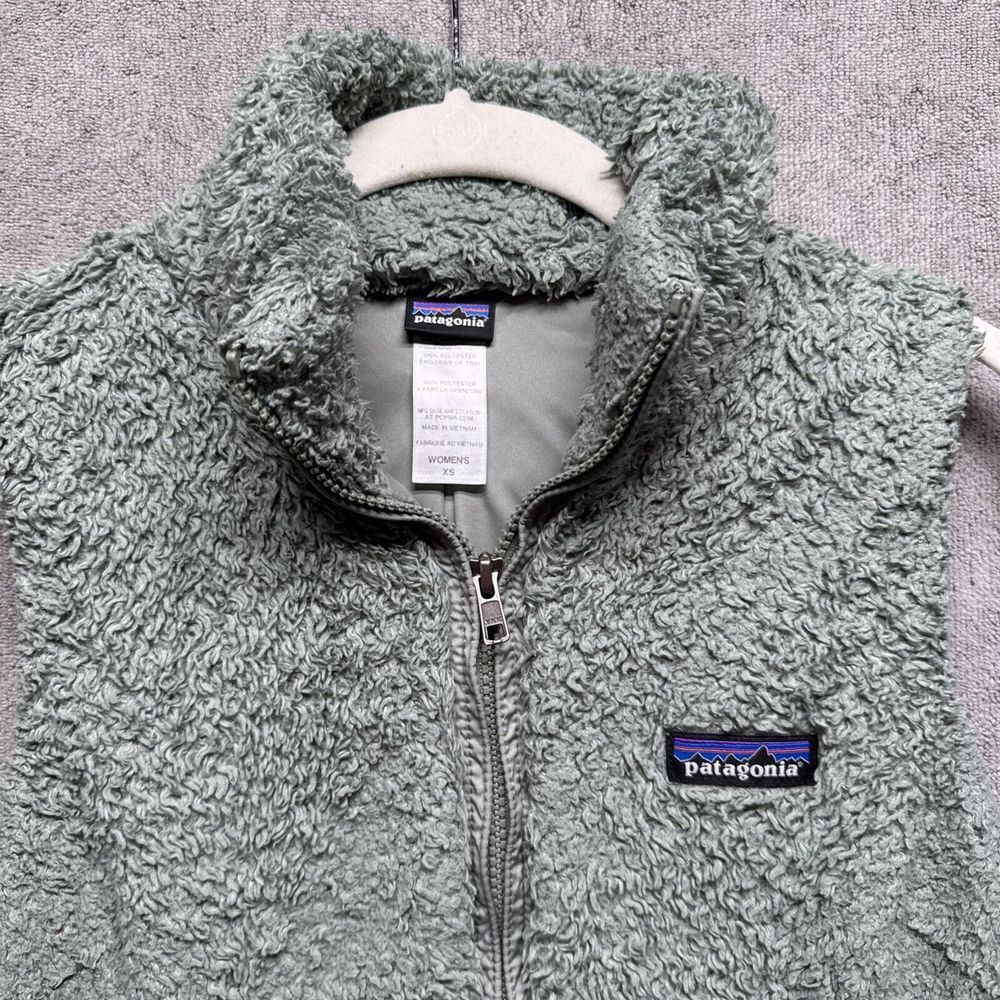Patagonia Vest Womens XS Green Full Zip Los Gatos Fleece Gorpcore Granola Shaggy - Picture 2 of 10